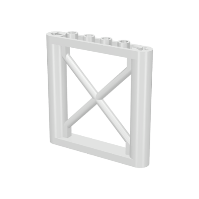 Steun 1x6x5 Rechthoekige Balk White